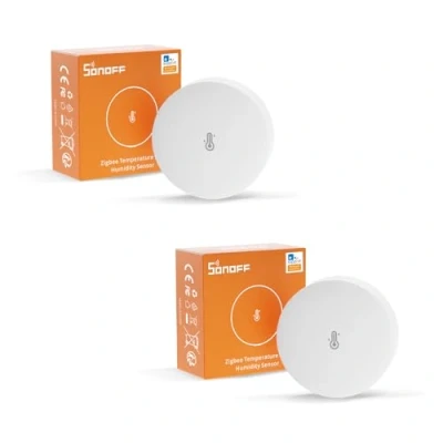 Image de SONOFF SNZB 02P Capteur de Température et d&#039;Humidité Intelligent, ZigBee 3.0 Thermomètre Hygrometre Intérieur, Hub Requis, Compatible avec Alexa, Google Home, Smartthings (2 Pack)