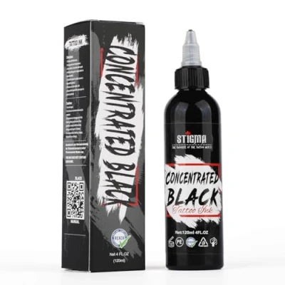Image de STIGMA Encre de Tatouage Noire Super 4OZ/120ml Noir pour Doublure, Professionnelle Doublure TI972 4OZ D