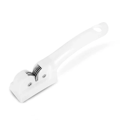 Image de Fackelmann 49275 Arcadalina Aiguiseur de Couteaux Acier Inoxydable/MIPS Blanc/Argent 18 cm
