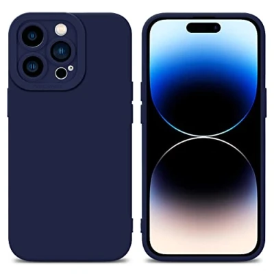 Image de Coque pour Apple iPhone 14 PRO MAX en FLUID BLEU FONCÉ Housse de protection Étui silicone TPU flexible Neuf