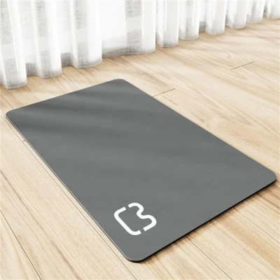 Image de Tapis De Nourriture pour Chien Gamelle Chat Et d&#039;alimentation Chiens Gamelles AntidéRapant ImperméAble Mat Plateau Facile à Nettoyer Chats (30x40 cm,Gris Foncé)