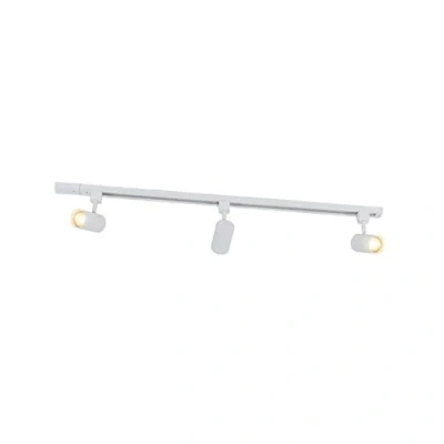 Image de Qazqa jeana Système sur rail spot luminaire plafond, plafonnier compatible pour led 3 lumière L 100 cm Blanc Moderne éclairage intérieur Salon I Chambre Cuisine Salle à manger