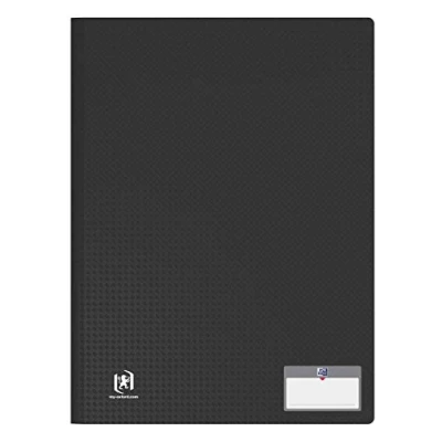 Image de OXFORD Protège Documents Memphis A4 60 vues / 30 pochettes Couverture Polypro Noir