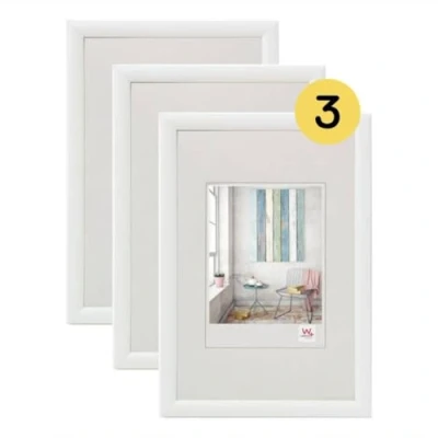 Image de walther design cadre photo blanc 20 x 30 cm lot de 3, en plastique Trendstyle KP030W3