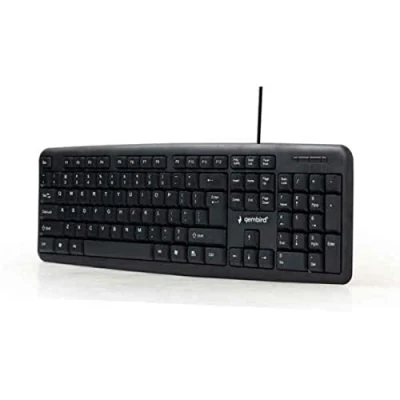 Image de Gembird KB U 103 PT Clavier USB Portuguais Noir Claviers (Standard, USB, à membrane, Noir)
