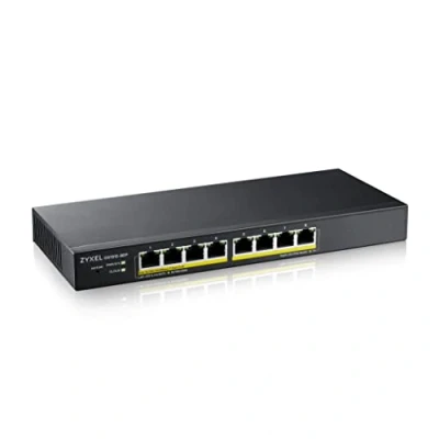 Image de ZYXEL GS1915 8EP, commutateur Intelligent en Mode Hybride GbE PoE à 8 Ports, Autonome ou NebulaFlex Cloud, 60 Watts 802.3at, Ordinateur de Bureau, sans Ventilateur