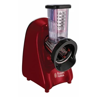 Image de Russell Hobbs Hachoir &amp; râpe électrique [2 en 1] Desire Slice Go rouge (Tranche et avec 3 accessoires acier: gros fin, sans BPA lave vaisselle, rangement nettoyage faciles) 22280 56