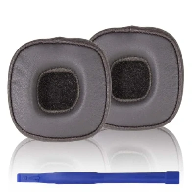 Image de Aiivioll Marshall Major III Coussinets d&#039;oreille en mousse à mémoire de forme cuir compatible avec les écouteurs Bluetooth filaire/sans fil (marron)