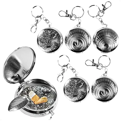 Image de com four® 6X cendriers de Poche cendrier à Cigarette fermé Mini comme Porte clés [la sélection varie] (1 Paquet 6)