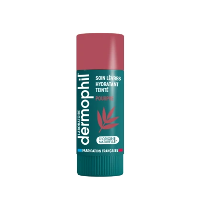 Image de Dermophil Stick Lèvres Soin Teinté Pourpre Rosé