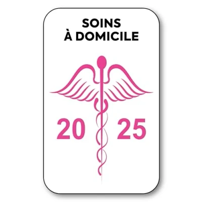 Image de SIGNAL SAFETY Autocollant Sticker Vignette Caducée 2024 pour Pare Brise en Vitrophanie V8 Soins à Domicile
