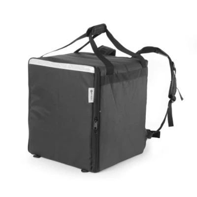 Image de HENDI Sac à Dos de Transport et Livraison Pizzas Isotherme, Isolé, Imperméable, Nourriture, intérieur 39x39x(H) 45cm, Noir, 41x41x(H) 48cm