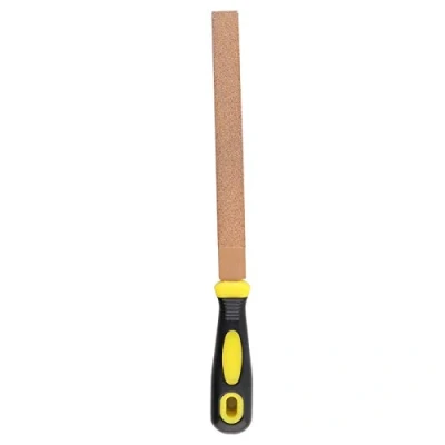 Image de Lime Plate Revêtue de Diamant Brasée au Sable à Braser Diamantée Râpe pour Métal Dur Affûter le Meulage Outils Main(8 Inch)