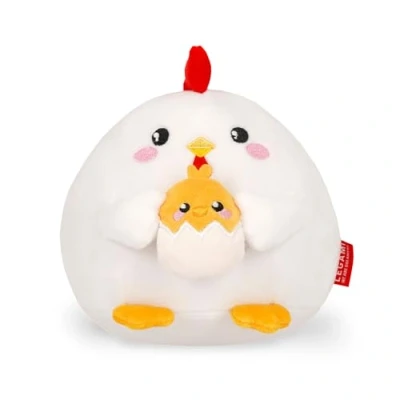 Image de Legami Peluche Super Soft, thème Hen, Format Mini, avec Carte d&#039;Identité Personnalisable, Tient Debout, 14x15x12 cm