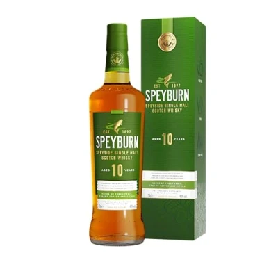 Image de SPEYBURN 10 ans Single Malt Whisky Notes d&#039;Agrumes &amp; de Miel Vieilli en fûts bourbon et xérès Origine : Écosse/Speyside 40 % Alcool 70 cl