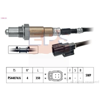 Image de EPS 1.998.152 Sonde lambda avec monture Made in Italy OE Equivalent chauffé, planaire, Filetage prégraissé HONDA: CIVIC 8 Hatchback