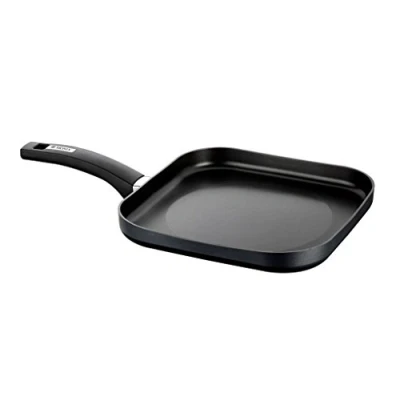 Image de Monix Resistent Plus Gril Carré sans Rainures 28 cm, Fabriquée en Aluminium avec Antiadhésif Teflon Innovations PFOA, Compatible Toutes Sources de Chaleur Incluse Induction