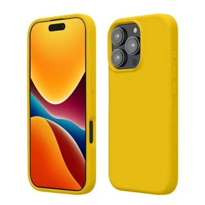 Image de kwmobile Housse Compatible avec Apple iPhone 16 Pro Max Coque de téléphone Protection Souple en TPU Silicone Jaune radieux