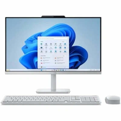 Image de PC Tout en un LENOVO A100 24&quot; FHD Intel N100 RAM 8Go SSD 256Go Windows 11 Clavier + Souris sans fil