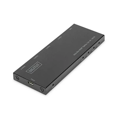 Image de DIGITUS Splitter HDMI Ultra Slim 1X4, 4K/60HZ HDR, HDCP 2.2, 18 Gbps, micro USB Power