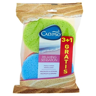 Image de Calypso Relaxing Sensation 4 éponges douces, augmente la quantité de mousse
