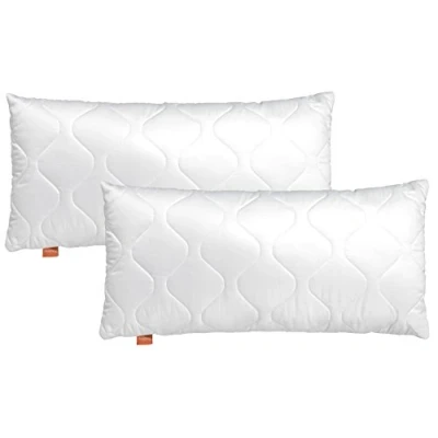 Image de sleepling 196138 Lot de 2 oreillers Komfort 100, Oeko Tex, Lavable à 60 degrés, Made in EU, Garantie Remplissage, Taille, 40 x 70 cm, Blanc