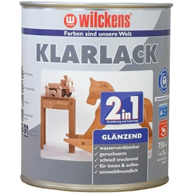 Image de Wilckens Vernis transparent 2 en 1 brillant 750 ml incolore