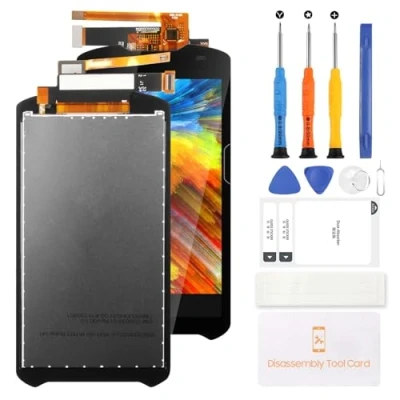 Image de Écran LCD pour Zebra TC51 TC510K TC56 Remplacement de l&#039;écran Diaply Tactile Digitizer Assemblée Pièces Réparation avec Outils(Noir)