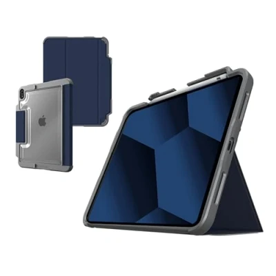 Image de STM Dux Plus Étui Compatible avec Apple iPad 10,9&quot; 10e génération (2022) Bleu Standard Militaire Compartiment pour Pencil Support Fonction Veille/réveil