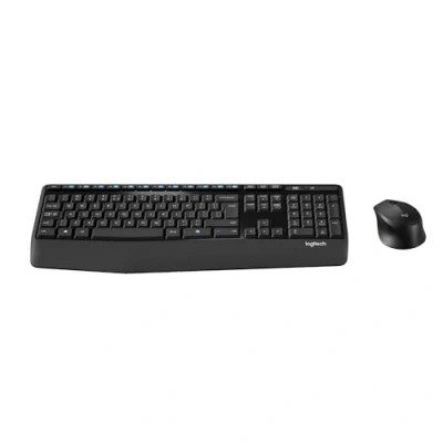 Image de Logitech MK345 Combo Clavier Taille Standard Sans Fil avec Repose Poignet et Souris Droitier Confortable, Récepteur USB 2,4GHz, Compatible PC, Ordinateur Portable