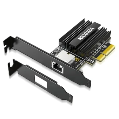 Image de 10G Base T PCI e Network Card, Marvell AQC113 Controller, NICGIGA 10Gb Ethernet Adapter Support WOL, 10Gbe RJ45 Port NIC Windows10/11/Windows Server/Linux