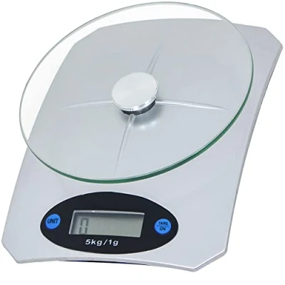 Image de Retoo balances de cuisine numériques jusqu&#039;à 5 kg capacité avec une précision 1 g et verre trempé, fonction d&#039;ajout poids écran LCD facile à lire,