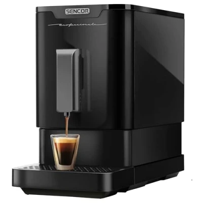Image de Sencor Machine à Café Grain, Expresso avec Broyeur, BLACK Edition, 19 Bars Compact, Auto Cleaning, Cafetière Espresso automatique, Barista Express, Thermoblock et Système de Brassage Breveté