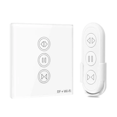 Image de LoraTap Interrupteur Volet Roulant Connecté, RF Télécommande, Ouverture Réglable, Commutateur Rideau Stores WiFi, Compatible avec Alexa Google Home, Minuterie Intelligent Moteur Mural