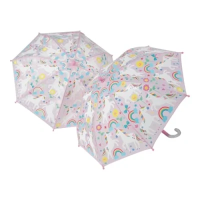 Image de Floss &amp; Rock Parapluie à changement de couleur Licorne arc en ciel, 66 x 60 cm (43P6402), Multicolore, S