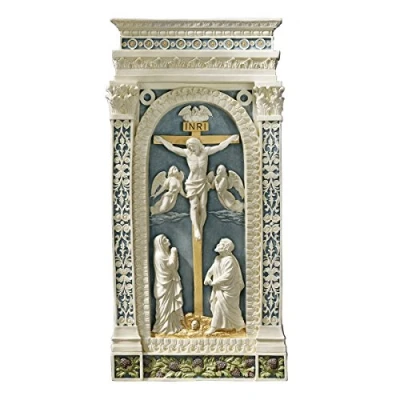Image de Design Toscano EU33782 La Crucifixion Sculpture Murale Multicolore 5 x 26,5 56 cm