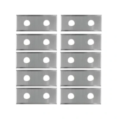 Image de Trvoxviq Lot de 10 lames rechange interchangeables en carbure tungstène 1,5 mm d&#039;épaisseur 12 x 29,5 Pour fraises à affleurer (à plat)