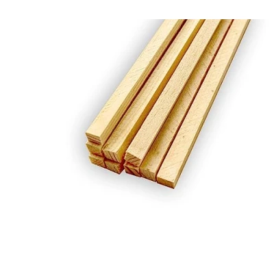 Image de Lot de 50 bâtonnets carrés en bois 350 x 6 mm Pour bricolage et maison