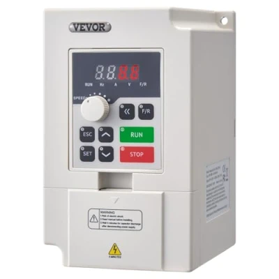 Image de Variateur de Fréquence VEVOR Entraînement à Variable 2.2 kW 5 A 380 V 50/60 Hz Entrée Triphasée Sortie