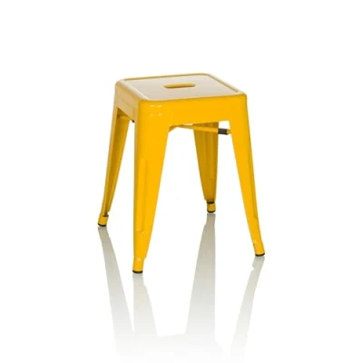 Image de hjh OFFICE 645071 Tabouret bistrot VANTAGGIO Métal Jaune, au Look Industriel et Moderne, empilable