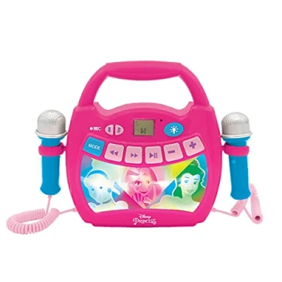 Image de Enceinte Bluetooth Disney Princesses LEXIBOOK Effets Lumineux, Micros, Batterie Rechargeable