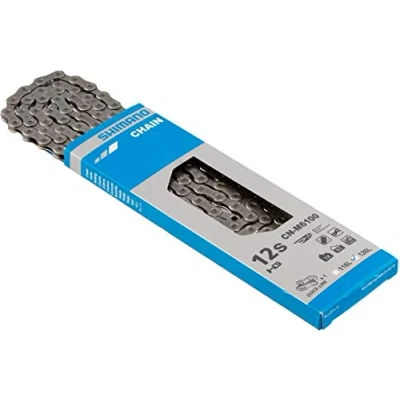 Image de SHIMANO 305800615 Chaîne de vélos CN M6100 Deore 12 Unisex Adult, argenté, Taille Unique