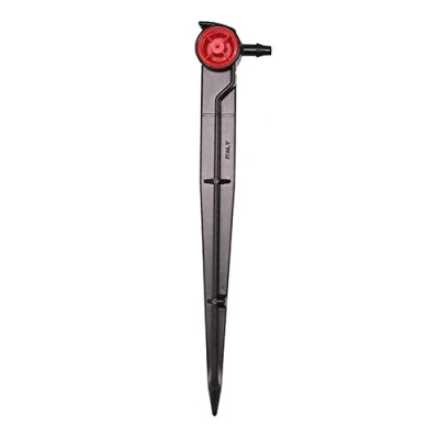 Image de M&amp;M&#039;s S&amp;M Lot de 5 goutteurs Auto compensés avec Piquet Débit 2 l/h pour être installés en Ligne C Unités, Noir et Rouge