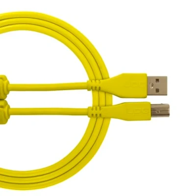 Image de UDG U95001YL Câble USB 2.0 (A B) Audio haut débit optimisé A mâle vers B Jaune 1 m Compatible avec tout appareil