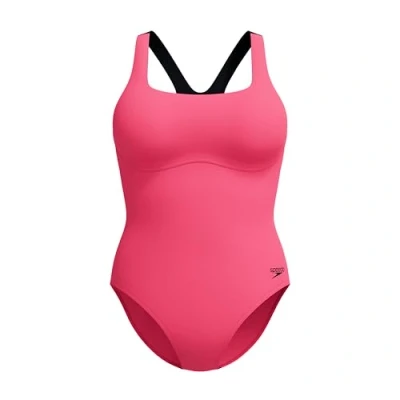 Image de Speedo Womens FLEX BAND Swimsuit WITH Built IN SWIM BRA Maillot de bain, Femme, Taille: 42, Raspberry fill