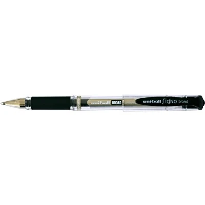 Image de UNIBALL 47909 Stylo Gel Impact Signo Broad Écriture Large 0,8 mm pointe 1 Grip Caoutchouc Rechargeable Encre Noir