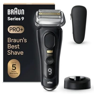 Image de Braun Series 9 PRO+ 9510s, Rasoir Électrique Pour Homme, 5 Éléments De Rasage, Tondeuse Précision Intégrée, Base Recharge, Étanche, 60 Min D&#039;autonomie, Fabriqué En Allemagne, Noir
