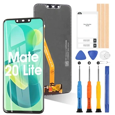 Image de Écran pour Huawei Mate 20 Lite LCD, Tactile Assemblée Remplacement Verre Digitizer avec Outils, SNE AL00 LX1 LX2 LX3 L21(Noir)