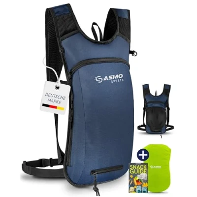 Image de SASMO® Sac à dos de vélo et ski Petit 6 l Compartiment thermique filet pour casque VTT Ultra léger 350 g Avec housse pluie homme
