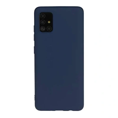 Image de Everainy Coque Compatible pour Samsung Galaxy A71 4G Silicone étui Ultra Mince Fine Housse Souple Bumper Antichoc TPU Gel Caoutchouc Couleur Unie Case Cover Etui (Bleu)